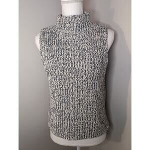 Madewell Marled knit Veranda Indigo navy turtleneck vest Med